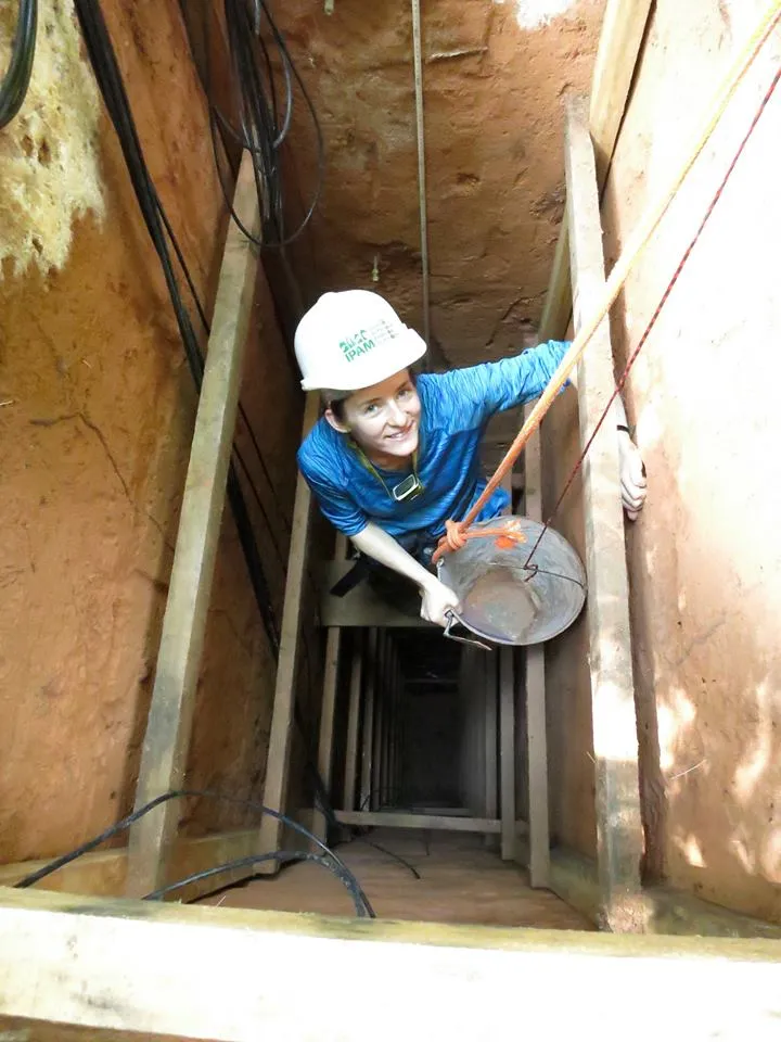 Alexandra Huddell in a pit.