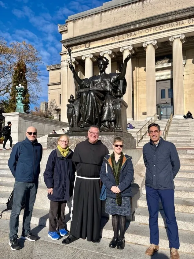 Kevin Schlottmann, Head of Archives Processing, Rare Book and Manuscript Library; Dr. Jill Shapiro, Ecology, Evolution & Environmental Biology; Fr. Francisco Nahoe OFMConv, Te Mau Hatu o Rapa Nui; Prof. Zoë Crossland, Anthropology; Prof. Miguel Urquiola, Dean of Social Science