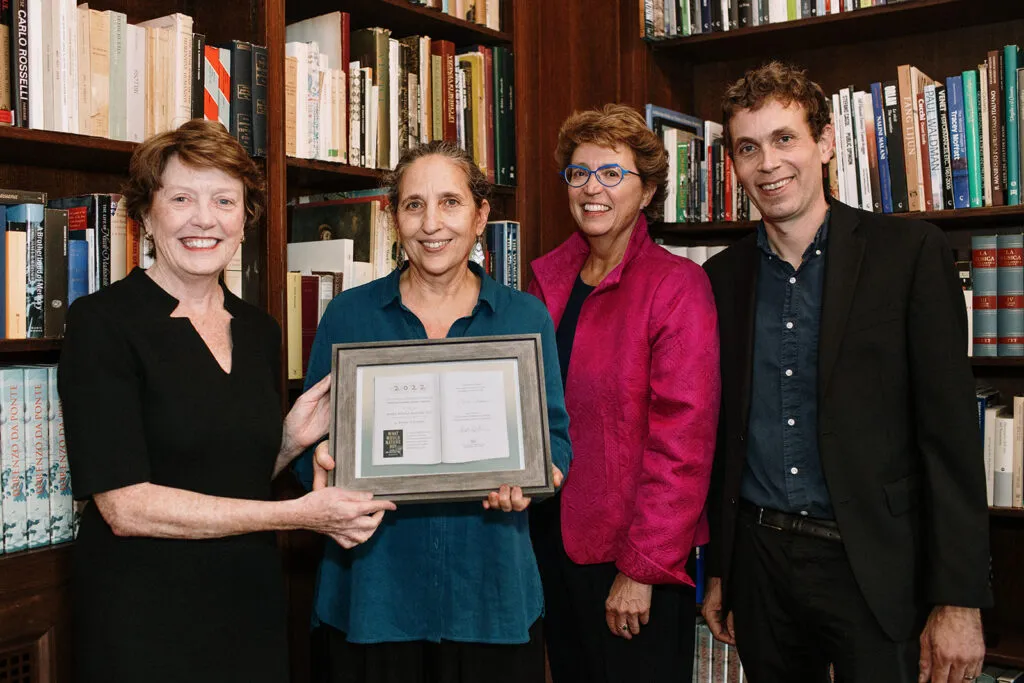 Photo, left to right: Mary C. Boyce, Ruth DeFries, Jennifer Crewe, Adam D. Reich.