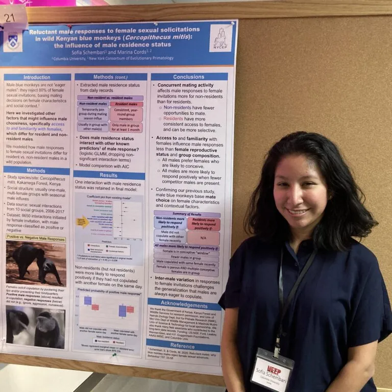Sofia Schembari with her poster.