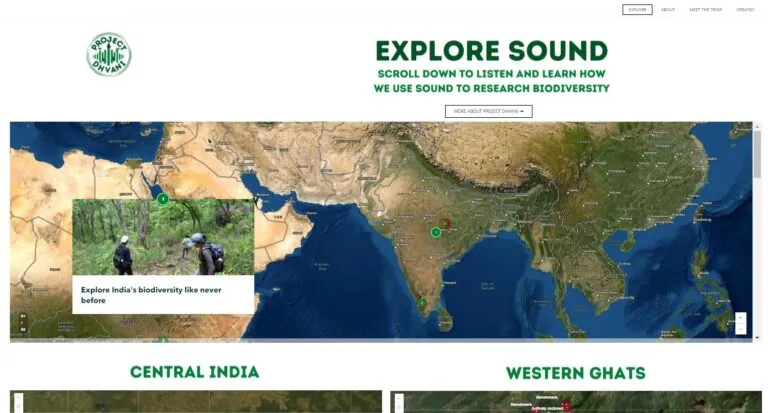 Map of South Asia titled "Explore Sound"