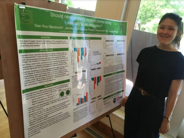 Sian Kou-Giesbrecht with her poster.